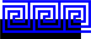 Edge To Edge 4 Turns Greek Key, Inverse Meandre, With - Printable Border Greek Key Pattern, HD Png Download PNG image with transparent background