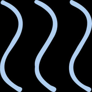 Abstract Blue Steam Lines PNG with transparent background