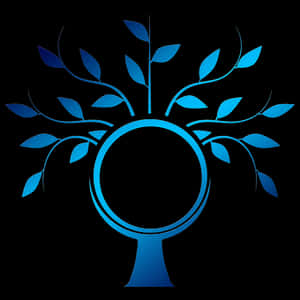 Abstract Blue Tree Design PNG image with transparent background