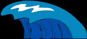 Abstract Blue Wave Graphic PNG