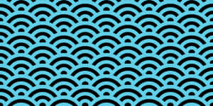 Abstract Blue Wave Pattern PNG with transparent background