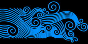 Abstract_ Blue_ Wave_ Pattern PNG with transparent background