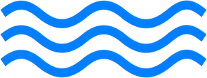 Abstract Blue Waves Graphic PNG Image