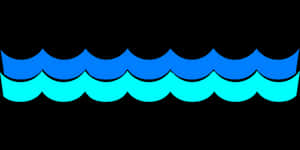 Abstract Blue Waves Graphic PNG with transparent background