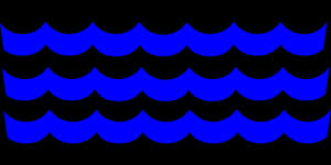 Abstract Blue Waves Vector PNG with transparent background