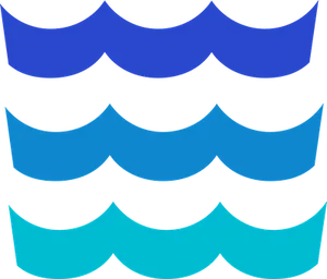 Abstract Blue Waves Vector PNG Image