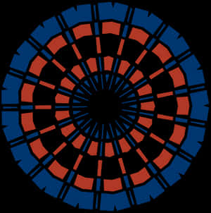 Abstract Blueand Red Mandala PNG image with transparent background