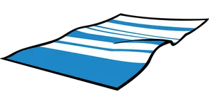 Abstract Blueand White Striped Beach Towel PNG Image