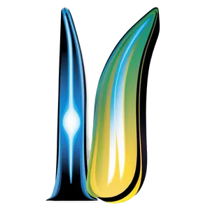 Abstract Blueand Yellow Art Glass Sculptures PNG Image