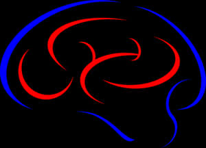 Abstract Brain Artwork PNG image with transparent background