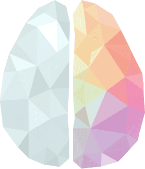 Abstract Brain Hemispheres Illustration PNG with transparent background