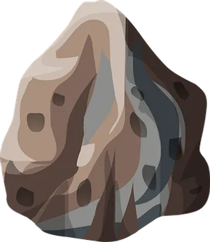 Abstract Brown Rock Illustration PNG Image