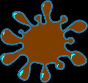 Abstract Brown Splash Illustration PNG image with transparent background