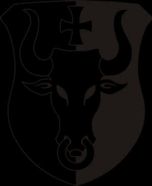 Abstract Bull Shield Emblem PNG image with transparent background