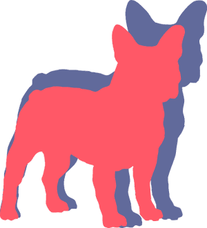 Abstract Bulldog Silhouette PNG image with transparent background