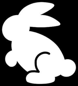 Abstract Bunny Silhouette Graphic PNG image with transparent background