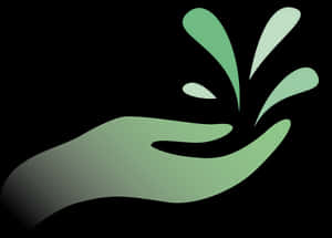 Abstract Caring Hand Illustration PNG image with transparent background