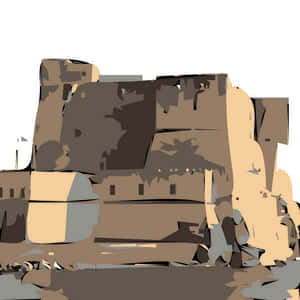 Abstract Castle Illustration PNG image with transparent background