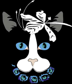 Abstract Cat Artwork PNG image with transparent background