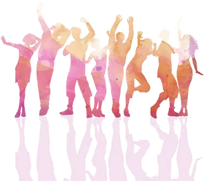 Abstract Celebration Silhouettes.png PNG Image