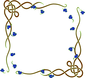 Abstract Celtic Knot Border Design PNG Image