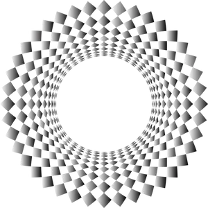 Abstract Checkered Torus Illusion PNG Image