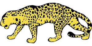 Abstract Cheetah Silhouette Art PNG Image