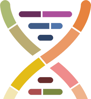 Abstract Chromosome Illustration PNG with transparent background