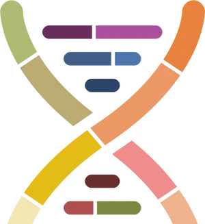 Abstract Chromosome Illustration PNG Image