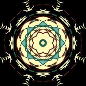 Abstract Circle Kaleidoscope Pattern PNG with transparent background