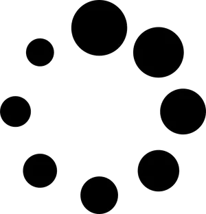 Abstract Circles Pattern Black Background PNG Image