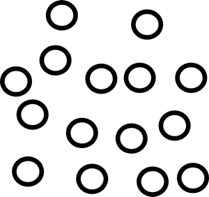 Particle Clipart Science - Gas Particles Black And White, HD Png Download PNG