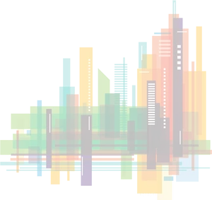 Abstract Cityscape Artwork PNG Image