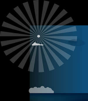 Abstract Cloudsand Sunbeams PNG with transparent background