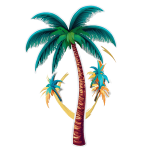 Abstract Coconut Tree PNG wub PNG