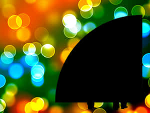 Abstract Colorful Bokeh Background With Silhouette PNG image with transparent background