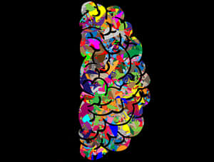 Abstract Colorful Brain Art PNG image with transparent background