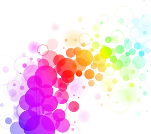 Abstract Colorful Bubbles Background PNG Image