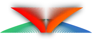 Abstract Colorful Fan Design PNG Image
