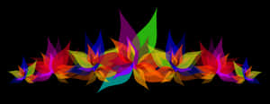 Abstract Colorful Floral Design PNG image with transparent background