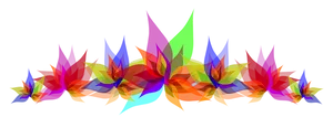Abstract Colorful Floral Design PNG Image