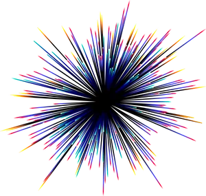 Abstract Colorful Light Explosion PNG Image