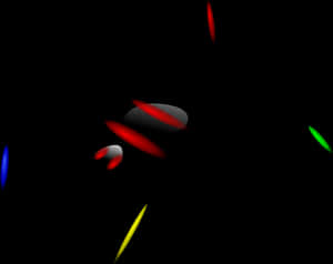 Abstract Colorful Shapeson Black Background PNG image with transparent background