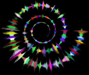 Abstract Colorful Soundwave Art PNG
