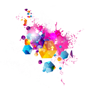#rainbow #splatter #paint #cubes - Transparent Rainbow Paint Splatter Png, Png Download PNG