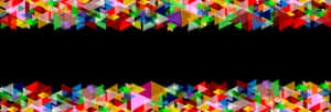 Abstract Colorful Triangle Banner PNG with transparent background