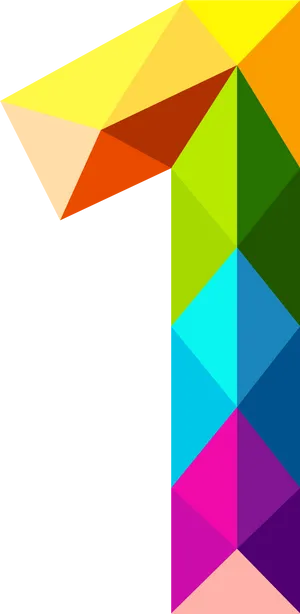 Abstract Colorful Triangles Graphic PNG Image