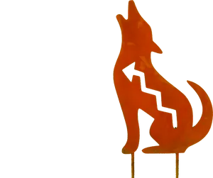 Abstract Coyote Silhouette Art PNG Image