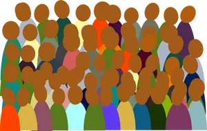 Abstract Crowd Illustration.png PNG Image