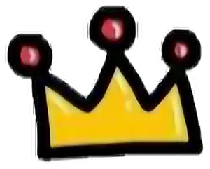 Abstract Crown Doodle Art PNG Image